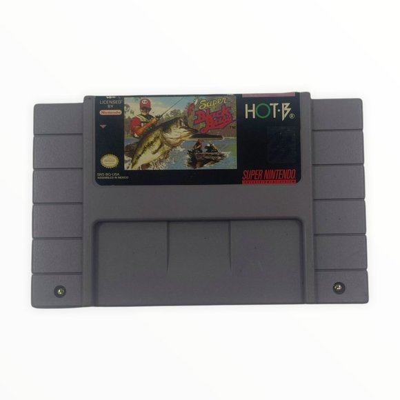 Super Black Bass Fishing Vintage Video Game Super Nintendo SNES 1992 - Picture 1 of 2